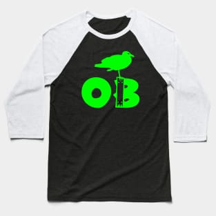 Ocean Beach Stumpy Green Baseball T-Shirt